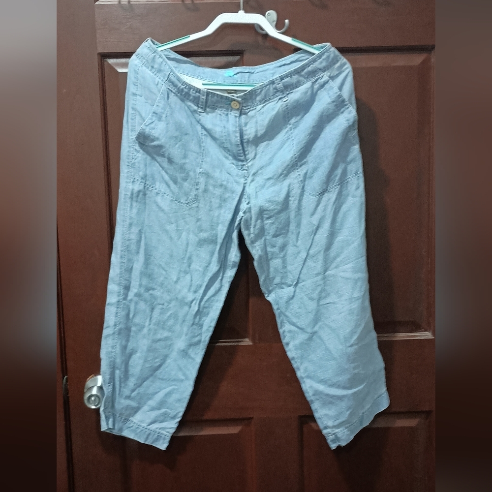 Light Blue Cropped Pants